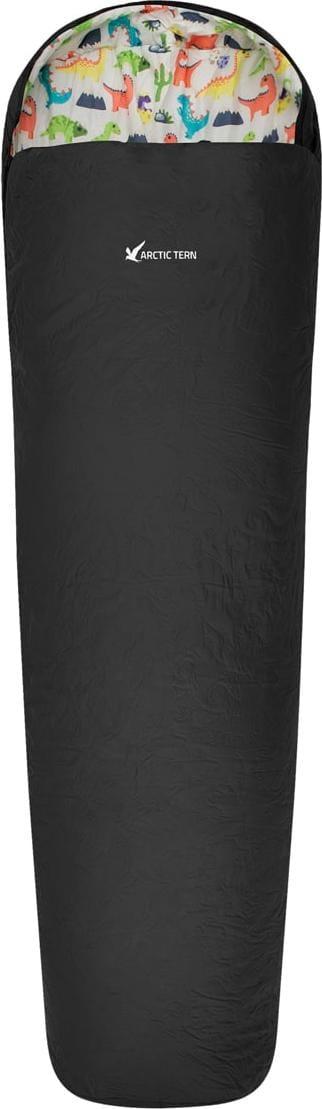 Arctic Tern Kids Sleeping Bag 2.0 barnesovepose i svart med mønstret fôr