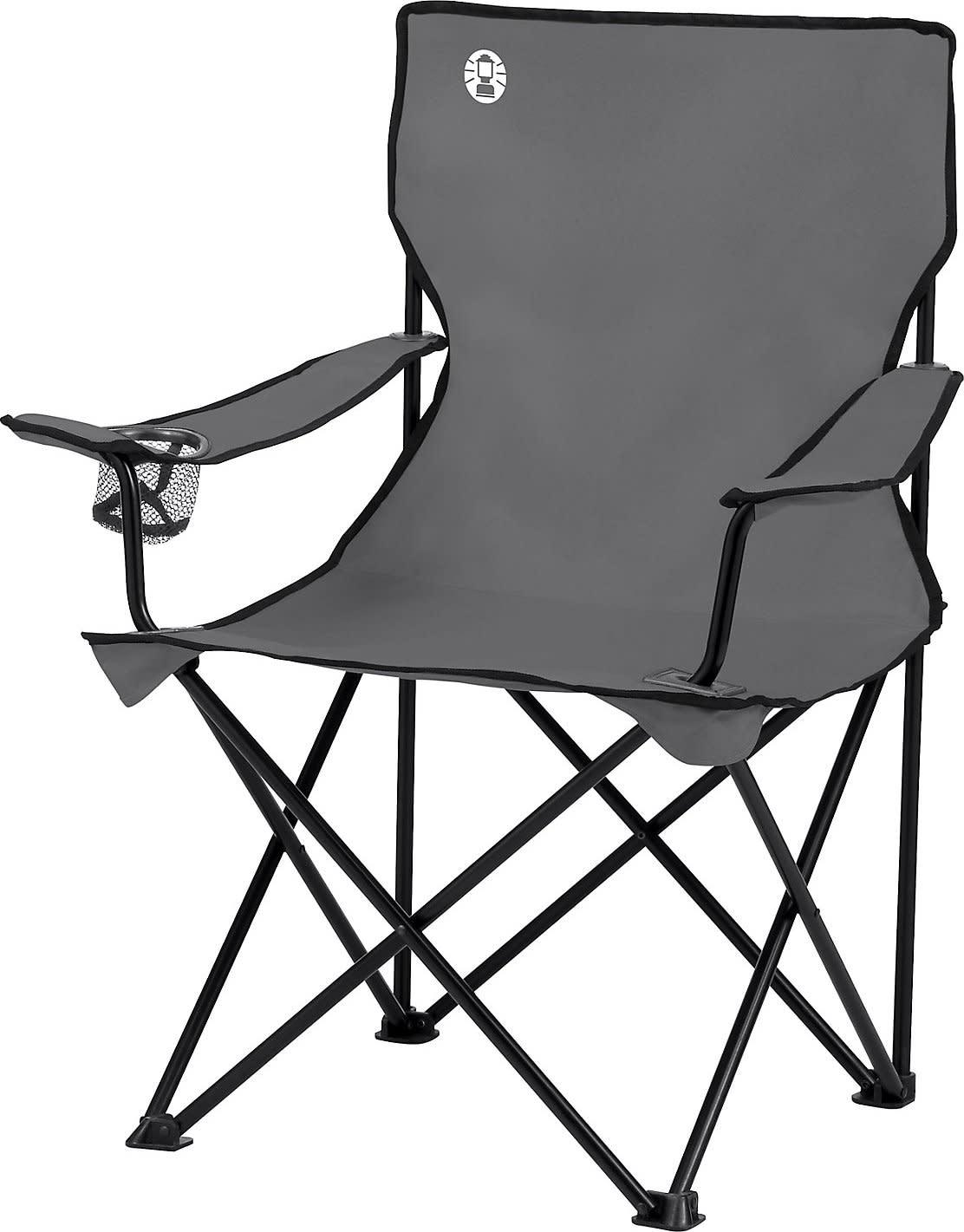 Coleman Quad Chair grå foldestol med armlener og koppholder